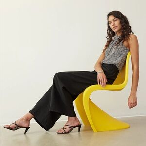 Reitmans Black Lightweight Wide-Leg Pants | Size 10 | Pull-On High Rise